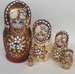 Matrushkas poppen, 5 houten meisjes 
