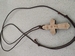 Houten kruisje met crucifix/verstelbaar snoer 
